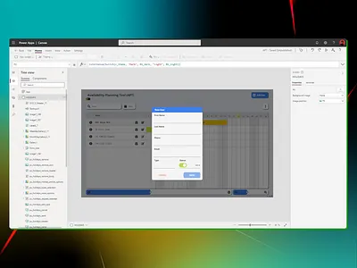 PowerApps - Planning Tool 1.1 app design ui ux