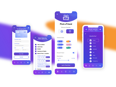 I'm in ! App UI Design. application branding graphic design logo mobile app mobile ui pwa pwa ui ui ux