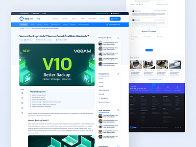 Daha.net - Single Blog article blog blog detail blog post cloud design editorial homepage hosting landing page layout news post server single blog ui design ux design web web blog web design