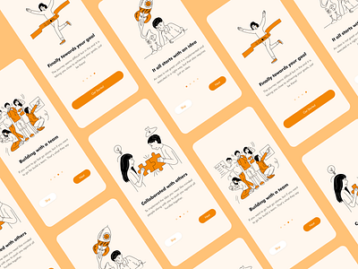 Onboarding Screens Concept app concept design design mobile screens onboarding onboarding screens ui ui design ux ux design