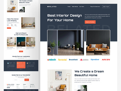 Interior Design Website Landing Page branding cpdesign creativepeoples design exterior design home design interior design landing page mobile design real estate theme trending ui ui ux design ux web design web template website