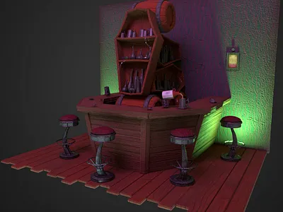 Corpse Bride Bar 3d 3d art 3dmodeling maya texture timburton