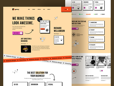 Agency Landing Page agency agency landing page agency website creative digital agency freelancer landing page minimal product design product designer trending trendy ui ui designer ux visual designer web designer web ui website website design