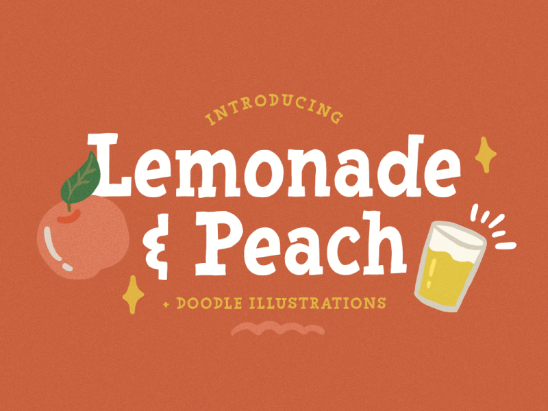 Lemonade and Peach - Display Font freebies unique font