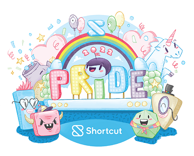 2022 Shortcut Pride Month Illustration brandillustration branding design drawing illustration