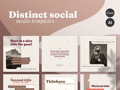 Distinct Social Media Templates architecture bar design facebook fashion followers food foodie instagram likes media photo porfolio porn post restaurant social stories style travel