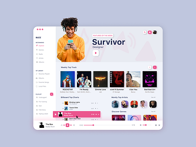 Music player app app design figma ui ux ux ui web design