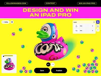 DESIGN & WIN AN IPAD PRO 3d branding contest creative design exclusive free graphic design illustration logo marketplace mockup mockups packaging ui yellowimages