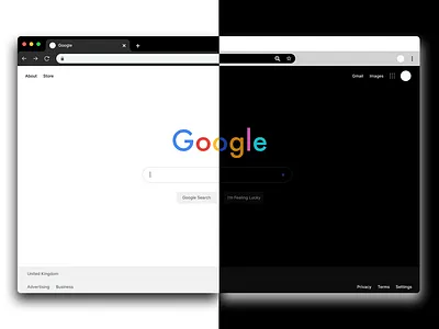 Dark Mode dark mode google landingpage search