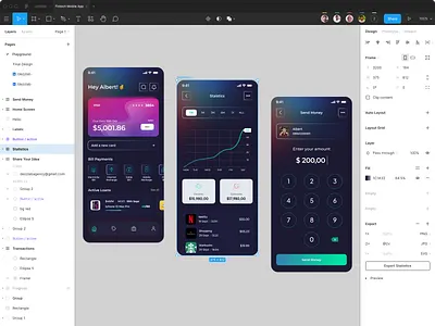 Fintech Mobile App Design card card design daily transaction defi finance financial fintech fintech app fintech mobile app fintech mobile app design ios iphone14 mobile mobile design mobile ui money product design send money transaction uiux design