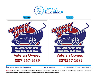 Quick Time Lawn Care branding design graphic design illustration logo screen princting tracing vector