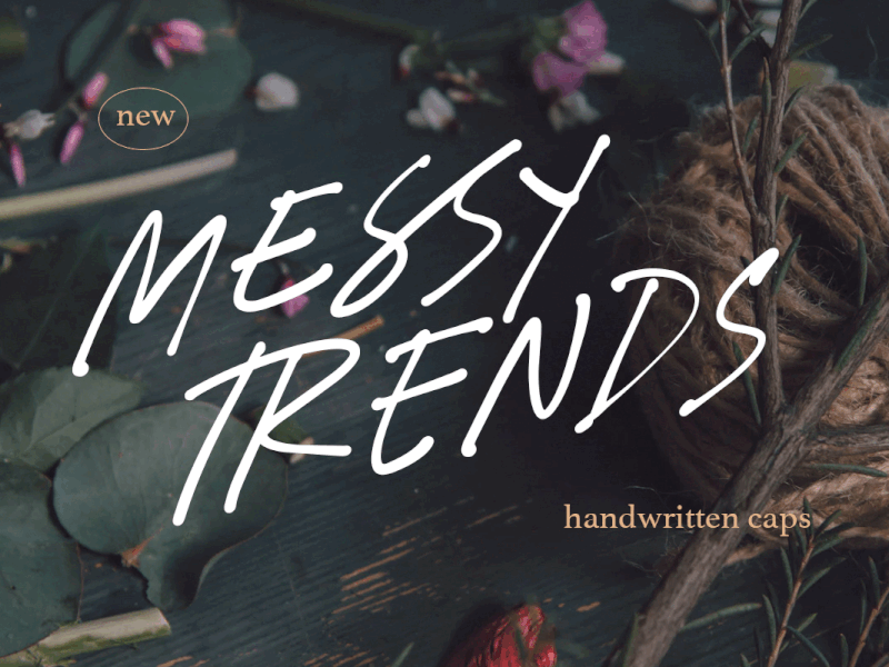 Messy trends - Handwritten Caps freebies signature