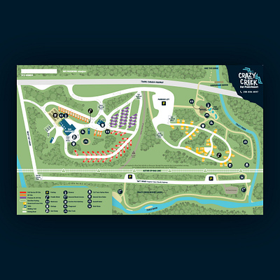 Map Design - Crazy Creek Resort map