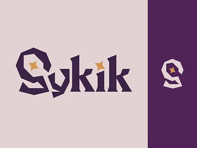 Sykik logo branding crystal ball fortune logo magic sebm star typography vector wizard