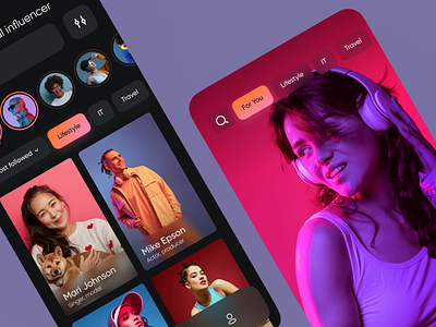 Influencer App Marketplace app blogger blogging design influencer influencer app marketplace marketplace for influencer mobile mobile marketplace social media influencer tiktok ui ux youtube
