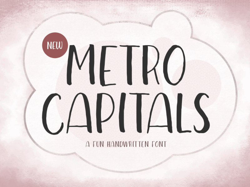 Metro Capitals - A Fun Handwritten Font freebies instagram