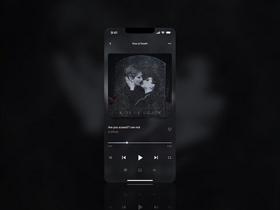 Daily UI #9 - Music Player app black daily ui daily ui 9 dailyui9 dark design goth gothic ic3peak music music app music player spooky ui ui design