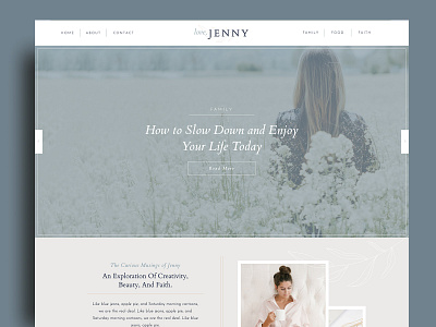 Feminine Blog Template blog design blog template feminine blog website feminine design feminine website girly website showit template website design website template