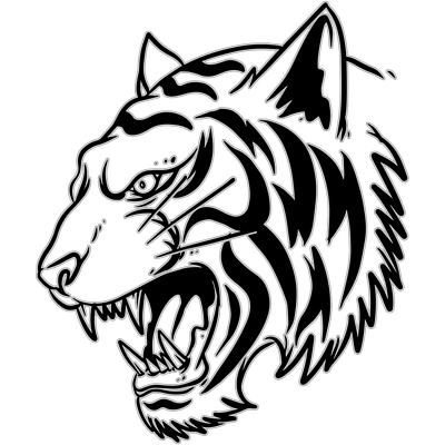Tiger head illustration black animation app branding design graphic design illustration logo motion graphics predator ui ux vector