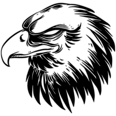 Eagle head black 3d animation app branding design graphic design illustration logo motion graphics predator ui ux vector