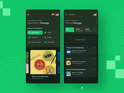 Travel Planner | Mobile App Design dashboard design ios app mobile app travel ui ux design
