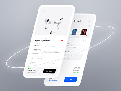 Electronics Store Mobile App airpods app apple delivery e commerce ecommerce electronic shop electronic store light marketplace mobile app mobile design mobile ui my cart online shop online store shop shop app shopping app store