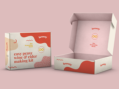 Brewsy wine & cider making kit box cider graphic design illustrator kit packaging wine