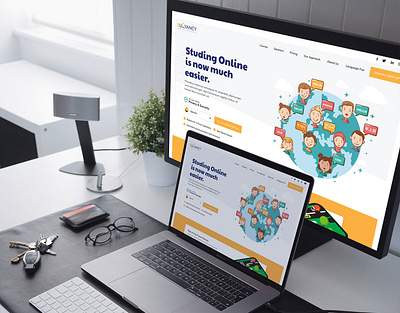 Buoyancy Education branding clean design flat typography ui web website