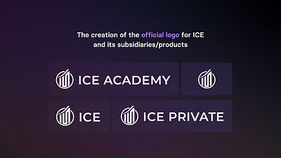 ICE | The creation of the logo business design finance fintech illustration investing logo logodesign mockup ui ux