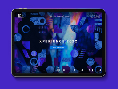 10x Genomics Xperience 2022 (Concept) design future genomics grid patterns purple science shapes texture tradeshow ui ux virtual web