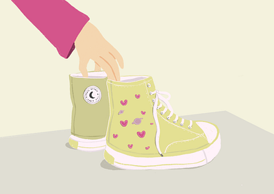 a pair of pretty shoes colorful design illustration procreate shoes