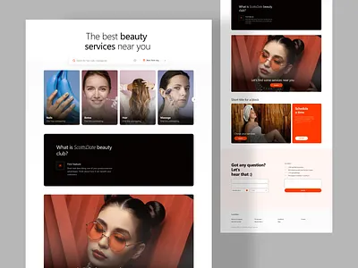 Online Beauty Services | Website Design beauty services dashboard design design digital e commerce home services homepage landing page design nails spa ui ux design web app website design