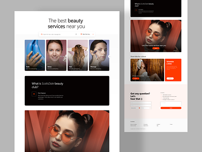 Online Beauty Services | Website Design beauty services dashboard design design digital e commerce home services homepage landing page design nails spa ui ux design web app website design