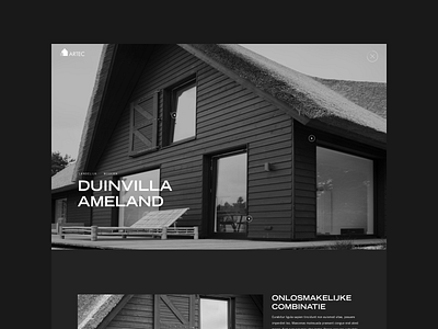 House architect project detail page black and white bw design digital design portfolio project ui ux webdesign