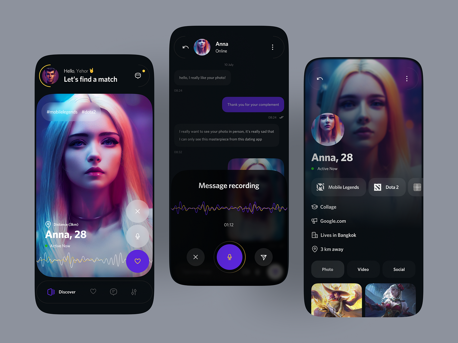 Gamers Dating App Design by Yehor Haiduk 🇺🇦 for Ledo on Dribbble