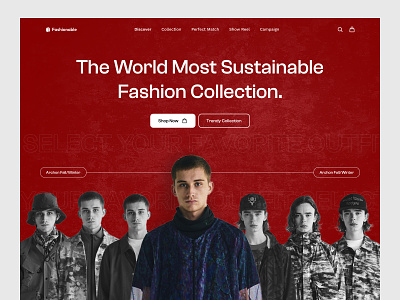 Fashionable - Fashion Landing Page apparel clothing clothing brand ecommerce fashion fashion blog glamour hypebeast lookbook magazine makeup marketplace mens fashion menswear online store outfit photography streetwear style trend