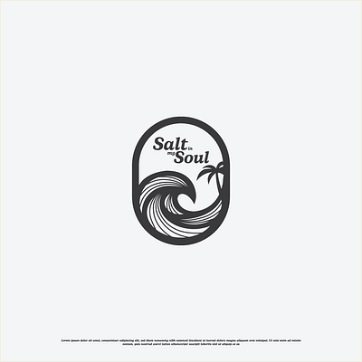 Salt in my Saul abstract beach logo branding classy custom design flat graphic design illustrator logo logo design logo maker minimal modern pictorial salt soul sea logo vector