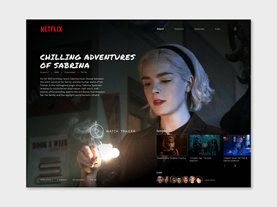Chilling Adventures of Sabrina TV Series Web Concept chilling adventures of sabrina concept design makeevaflchallenge makeevaflchallenge6 netflix tv series ui web