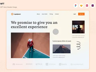 FREE NFT Hero Header Image app blockchain branding coin conceptual currency cyberspace design exchange graphic design illustration motion graphics network nft nft hero ui ui design ux ux design website