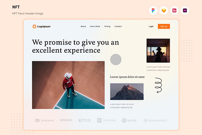 FREE NFT Hero Header Image app blockchain branding coin conceptual currency cyberspace design exchange graphic design illustration motion graphics network nft nft hero ui ui design ux ux design website