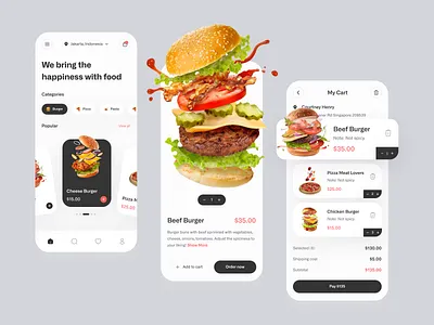 Kencot - Food App app burger burger app chef chef app clean clean design delivery app eat eating food food app food delivery app food design food order mobile app mobile design pizza ui ux