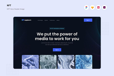 FREE NFT Hero Header Image app blockchain branding coin conceptual currency cyberspace design exchange graphic design illustration motion graphics network nft nft hero ui ui design ux ux design website