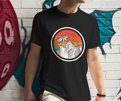 A summer template at the beach-t shirt branding design illustration logo logo design t shirt t shirt design vintage vintage t shirt