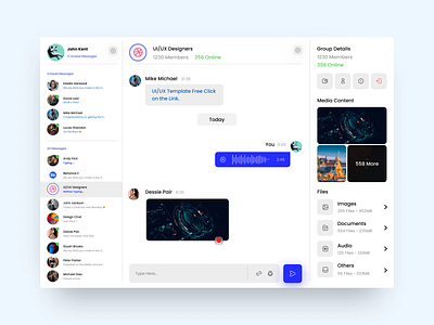 Direct Messaging adobe xd animation branding chat clean concept design dailyui design flat interface message messaging modern redesign ui ui ux ui design user experience web website design