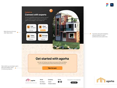 Agorha - ai based property search (Web UI/UX) adobephotoshop design figma ui ux webdesign