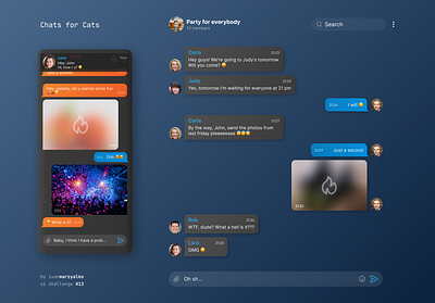 Messenger for Friends app design ui ux