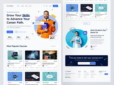 Online Course Landing Page app design graphic design ui ux