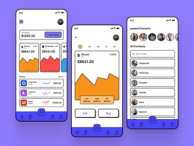 Crypto App - Neubrutalism app design app ui bitcoin blockchain btc coins crypto crypto app crypto wallet cryptocurrency ethereum exchange finance investing app neubrutalism uidesignhunt uiux wallet