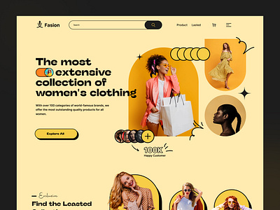 Women fashion eCommerce website best web design clothes website design e commerce e commerce website ecommerce ecommerce website fashion fashion website home page design landing page luxury ui user experience design user interface design web design website woman women women fashion