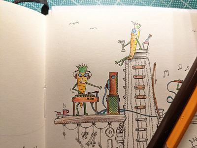 The Party Tree _01 (the beginning) drawing illustration monstersandcarrots